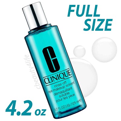 Clinique Rinse-Off Eye Makeup Solvent All Skin Types 4.2 oz / 125 ml - NEW!
