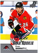 20/21 2020/21 Upper Deck AHL Autograph  #196 EVAN BARRATT -ICE HOGS 