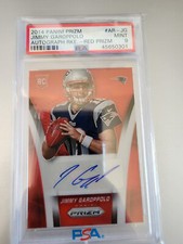 2014 Panini Prizm JIMMY GAROPPOLO Rookie RC Red Prizm Auto #/30 PSA 9