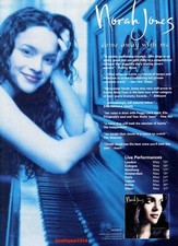 2002 Norah Jones "Come Away With Me" Album Release Industry Promo Reprint Ad