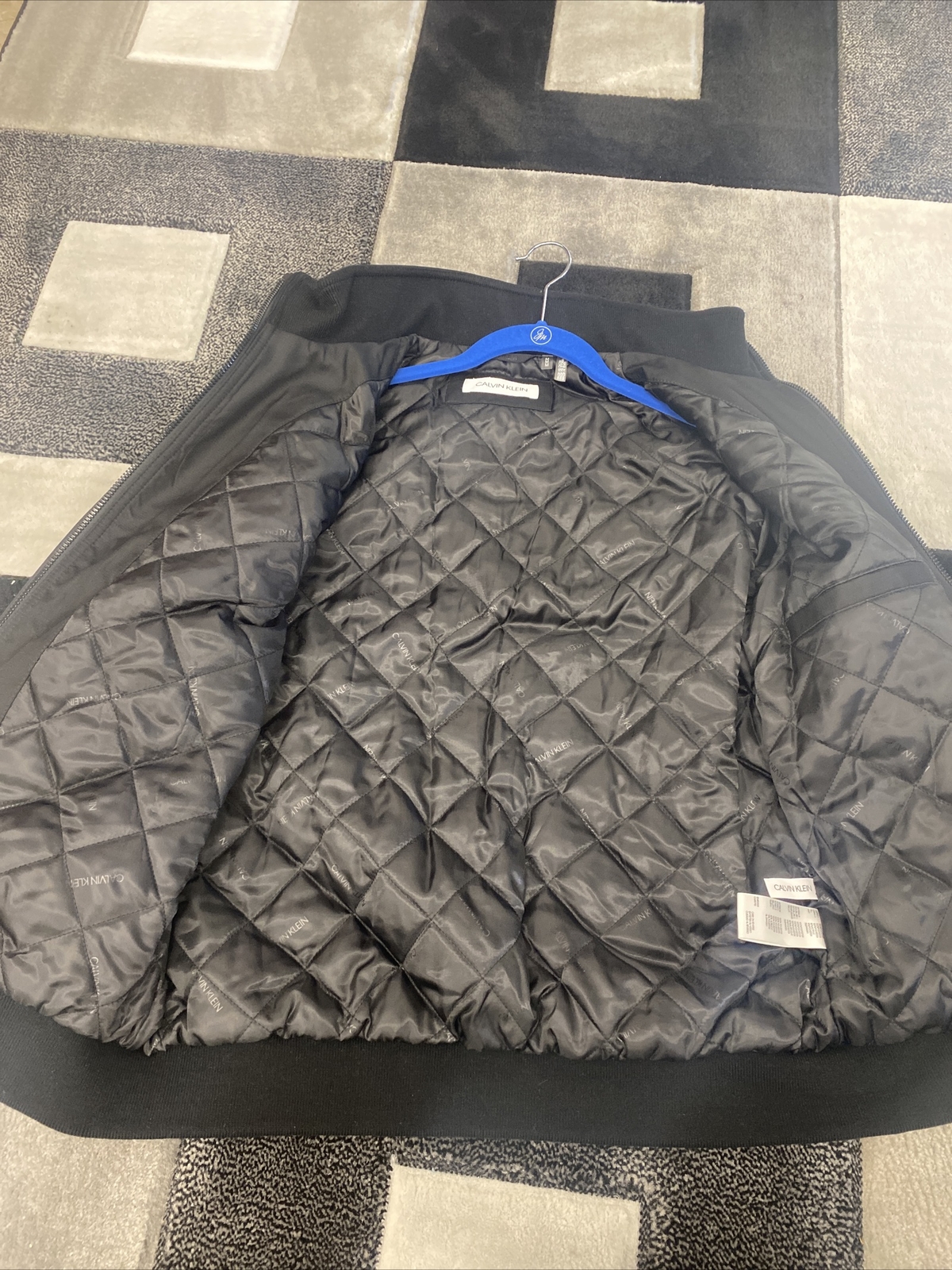 Calvin Klein Men's Black Ripstop Full-Zip Bomber Coat Jacket Size M MSRP $195 image 5