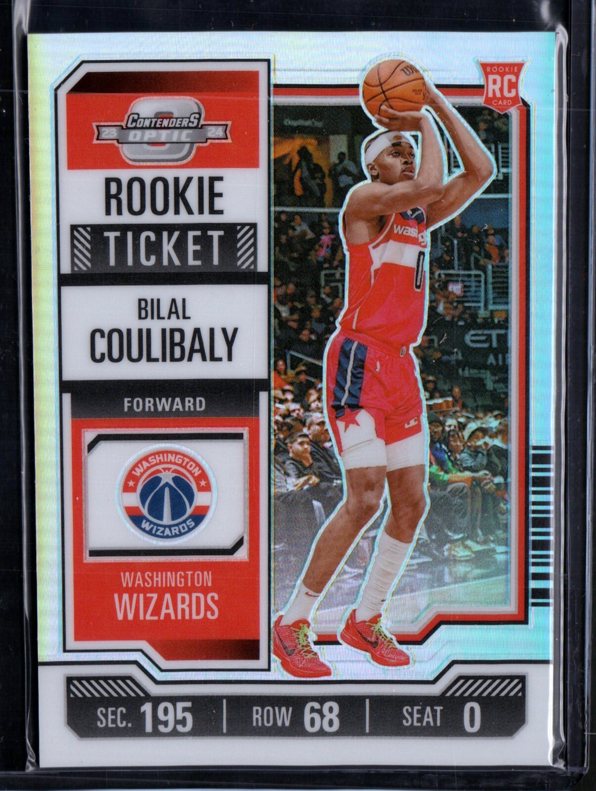 2023 Panini Contenders Optic Rookies Bilal Coulibaly #15 Silver Prizm