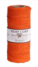 Orange Hemp Cord 20 1mm from Hemptique 100 Natural String Jewelry Crafts