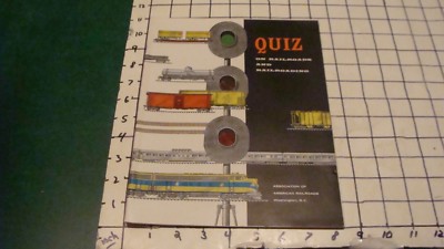 vintage paper item: 1959 QUIZ on RAILROADS and RAILROADING - 333 ...