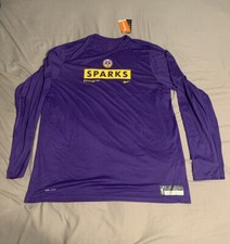 NWT Nike WNBA Dri-Fit Los Angeles Sparks Performance Long Sleeve Purple XXL Tall