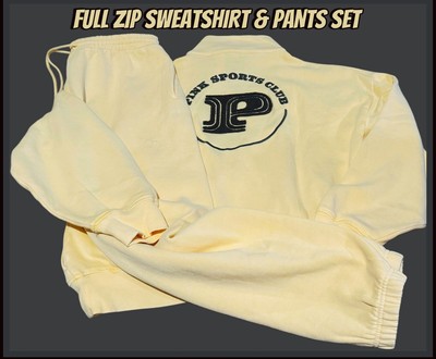 VICTORIAS SECRET FULL ZIP OVERSIZED SWEATSHIRT PANTS JOGGERS