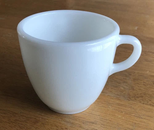 Vintage Pyrex Milk Glass All White Coffee Cup Mug #33 Made In USA Retro MCM
