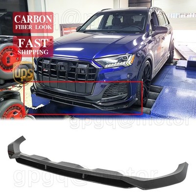 For Audi Q7 S-line SQ7 MK2 2019-2023 GT Style Carbon Fiber Front Bumper Lip Kits