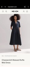 Ex ME+EM Women’s Cheesecloth Shirred Maxi Shirt Dress pockets 4 6 RRP £175