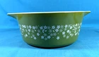 Vintage Crazy Daisy ~Pyrex 475-B Green Casserole Dish~ 2 1/2 Qt. Spring Blossom