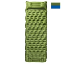 79" x 24" Inflating Camping Backpacking Sleeping Mat Pad Waterproof with Pillow