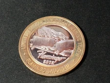 Flamingo Hilton Las Vegas Limited Edition $10 .999 Silver Gaming Token 2002