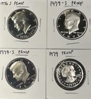 4 US Proof  Lot – 1976-S Kennedy, 1979-S Kennedy (2), 1979-S Susan B. Anthony