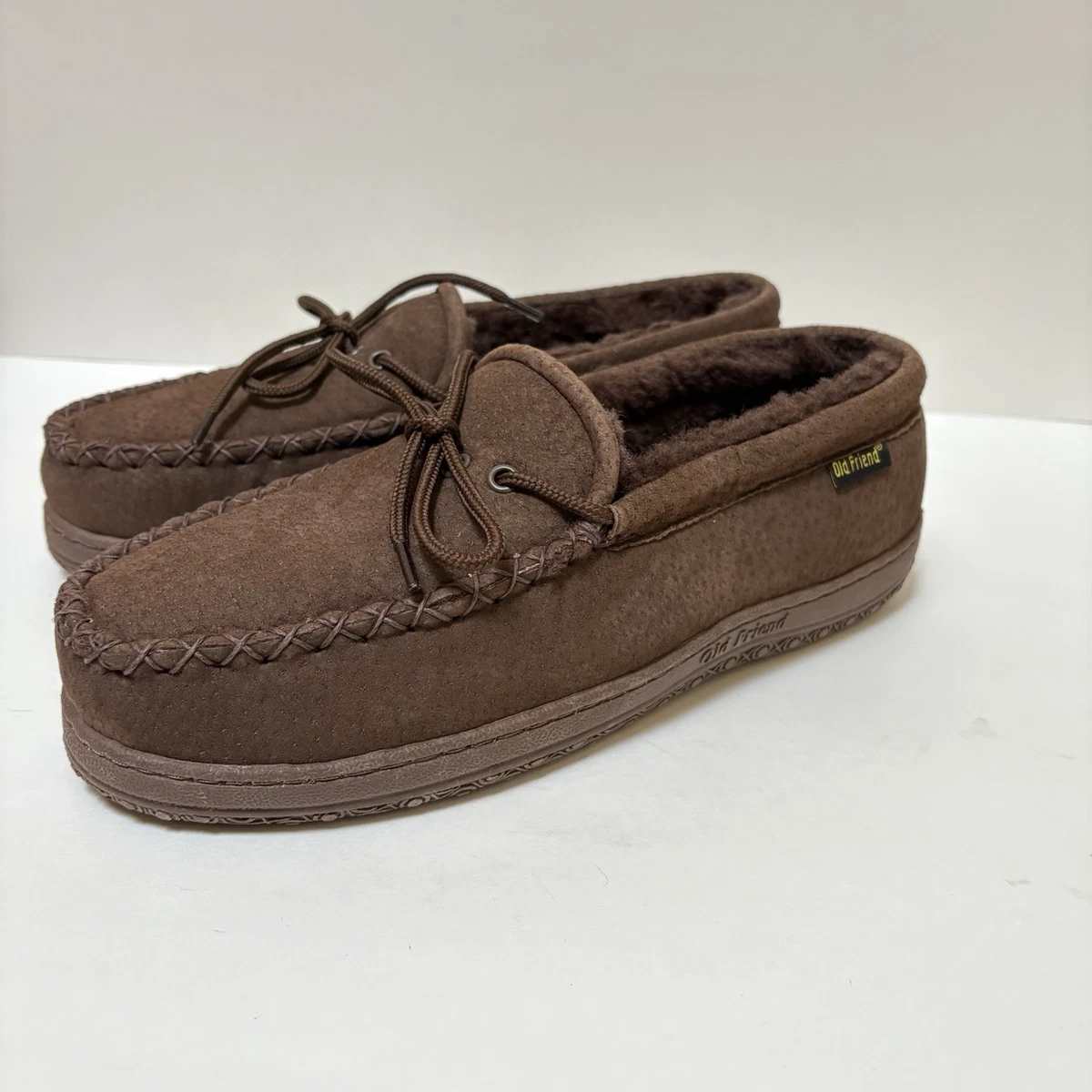 Men\'s Suede Old Friend Slip-On Shoes - Brown Size 12 Amazon.com | Old Friend Men main image 4
