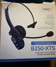 BlueParrott B250-XTS Wireless Bluetooth Headset Black Boom Mic USB-C Echo Cancel
