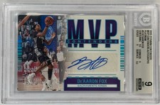 2020-21 Panini Contenders De’Aaron Fox MVP Autographs PLATINUM 1/1 BGS 9 MINT
