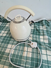Used White Metal 1.7Litre Dunelm Model DUN52742 Electric Kettle with scratches