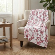 Pink Floral Cottagecore Blanket Soft Romantic Aesthetic
