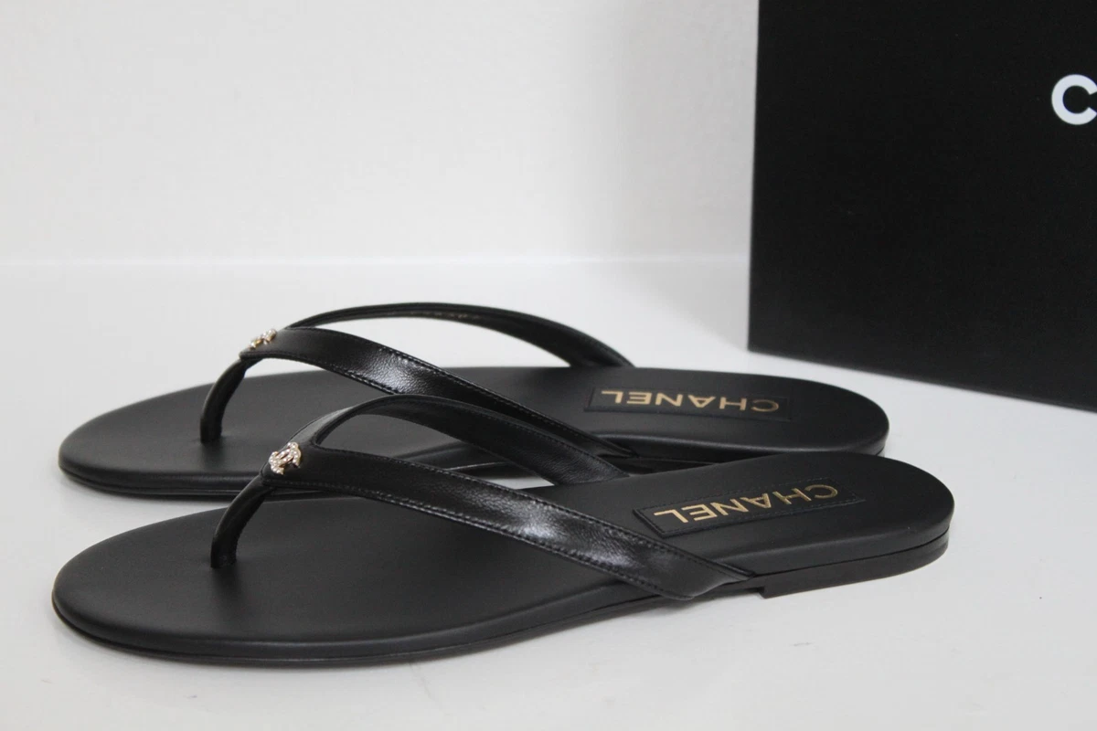 CHANEL Women's Flip Flop Upper Leather Sandals for sale | eBay