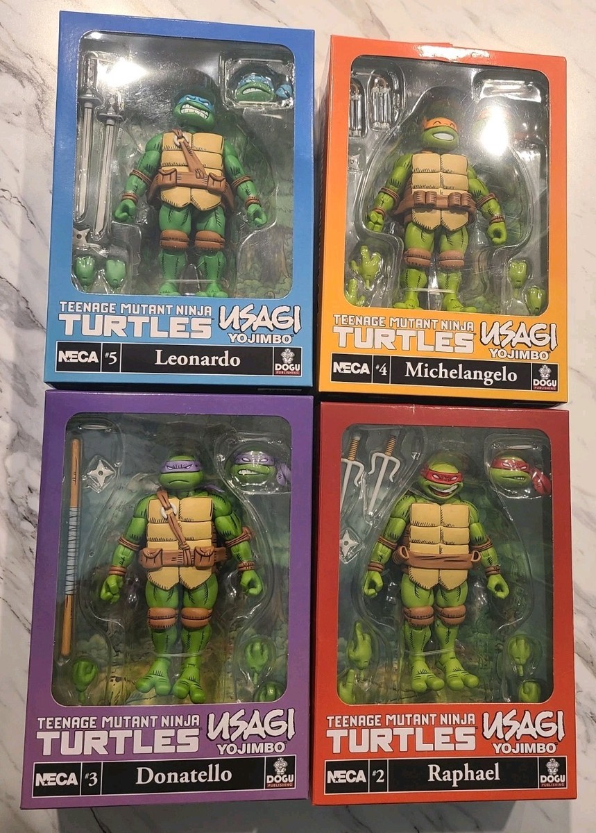 4pcs NECA Teenage Mutant Ninja Turtles Usagi Yojimbo 7-inch