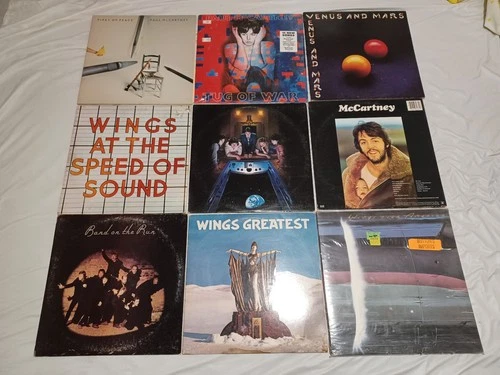 Lot of 9 Paul McCartney and/or Wings LP Albums Vinyl +Greatest Poster (8 tested)
