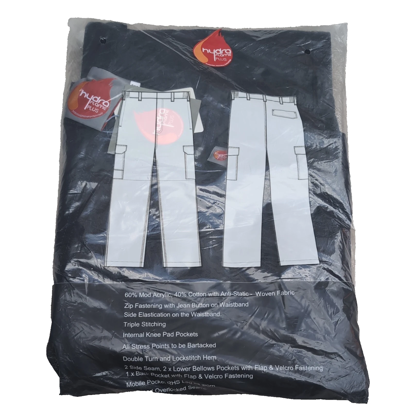 Hydra Flame Plus Premium Work Trousers 42 Waist Reg Fit, Flame Resistant BNWT