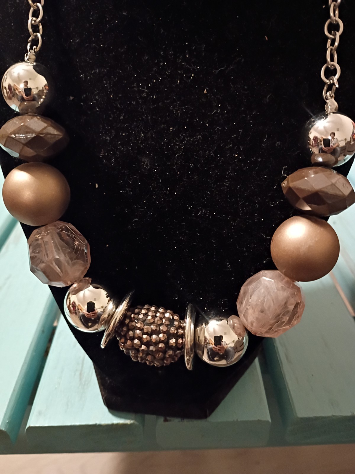 Multi Colored Statement Piece Necklace - image 1