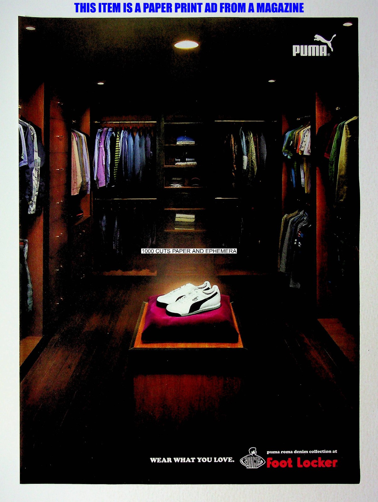 Puma Roma Denim Collection Shoes 2007 Trade Print Magazine Ad Poster ADVERT