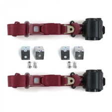Ford Truck 1967 - 1979 Standard 3pt Burgandy Retractable Bucket Seat Belt Kit W Ford Truck 1967 - 1979 Standard 3pt Burgandy Retractable Bucket Seat Belt Kit W