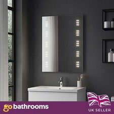 Battery Operated LED Bathroom Mirror Rectangle with Rocker Switch – 500 x 700mm