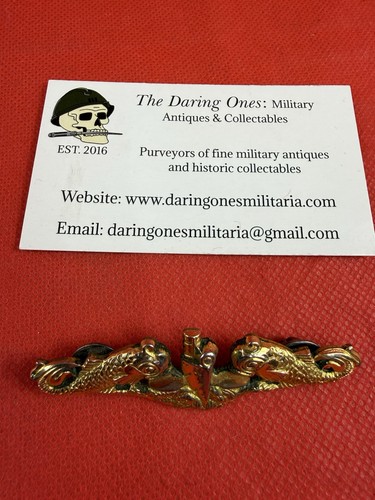 Original WW2 US Navy Officer’s “Dolphins” Badge Submariner