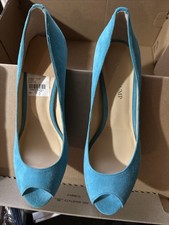 Ivanka Trump Women's Shoes High Heels Aquamarine/blue shammy-leather