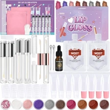 TSVATE Lip Gloss Making Kit, 58PCS DIY Lip Gloss Kit, Lipgloss Making Kit for...