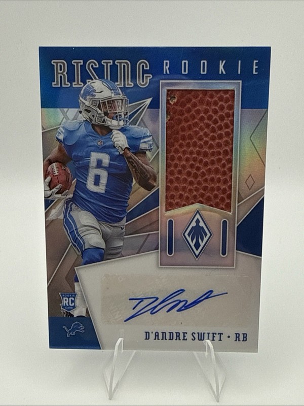 2020 PANINI PHOENIX D'ANDRE SWIFT RISING ROOKIE FOOTBALL PATCH AUTO /99 #RR-DS
