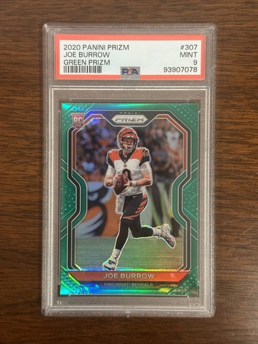 2020 Prizm Joe Burrow Green PSA 9 - Picture 1 of 2