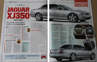 Original Wise Buyer 2021 PC extracted mag article: JAGUAR XJ350 (2003-2009)
