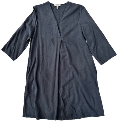 strapless open back dress Chlo by Karl Lagerfeld 1970s Navy Blue Silk Pleated Balloon Sleeve Dress   Featherstone Vintage