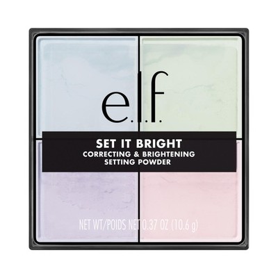 e.l.f. Set it Bright Powder Quad, Brightening 0.37 Ounce (Pack of 1), Light