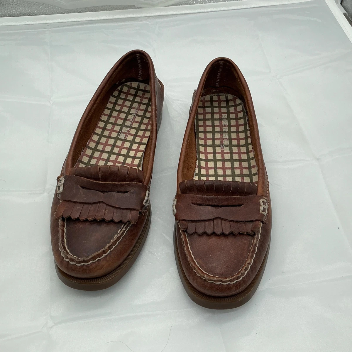 Sperry Top-Sider Brown Penny Loafer Shoe Size 10 Vintage Sperry Loafers - Etsy main image 4