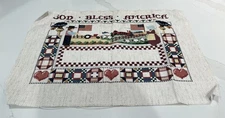 CrossStitch “God Bless America” Sampler Style Farming Incomplete - Read