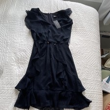 Tommy Hilfiger Swiss Dot Fit & Flare V-Neck Cap Sleeve Dress Blue 2