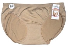 JOCKEY Women  s SMOOTH  SHINE Beige Bikini Panty Underwear Nylon Blend Size 8 XL