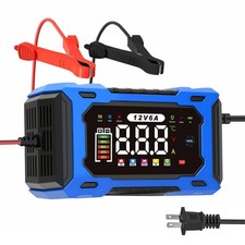 6Amp 12V Smart Car Battery Charger Maintainer Trickle Charger Desulfator
