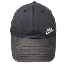 Nike Baseball Cap Blue White OS Heritage86 Embroidered Adjustable Slideback Hat