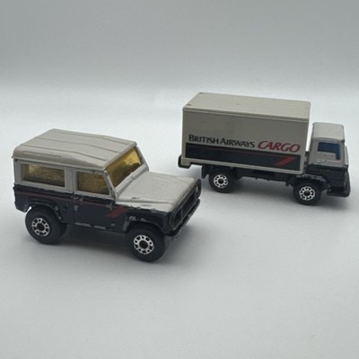 1990 Matchbox Land Rover Ninety and Dodge Commando Toys Series  British AW