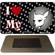 I Love My Chihuahua Novelty Metal Magnet M-3901 3.5" x 2" Magnet M 
