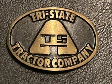 TRI-STATE TRACTOR COMPANY, solid brass, made by Dynabuckle