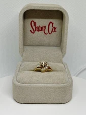 14k Yellow Gold  0.47 Ctw  Semi mont Ring  Diamonds,Size 5.5  