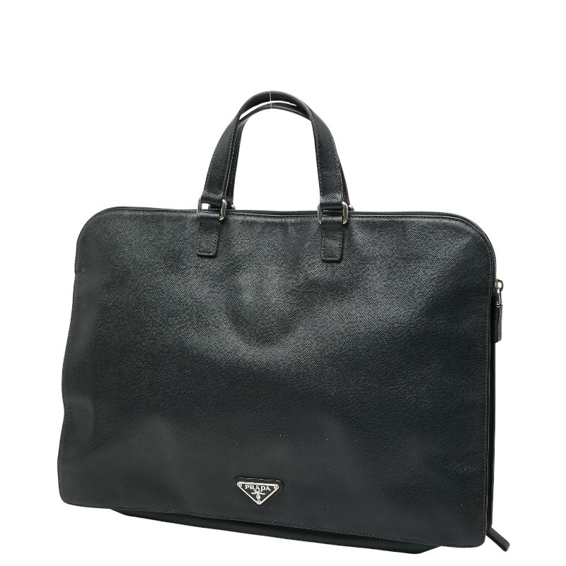 PRADA triangular logo plate handbag business bag … - image 1