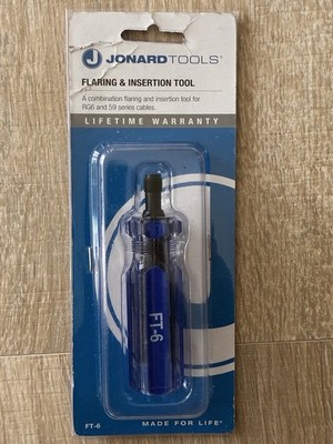 Jonard Tools  FT-6 Flaring & Insertion Tool for RG6 Coax Cable 59 Series Lifetim
